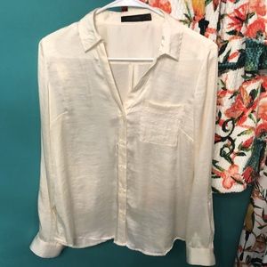 NEW The Limited off-white silky shirt